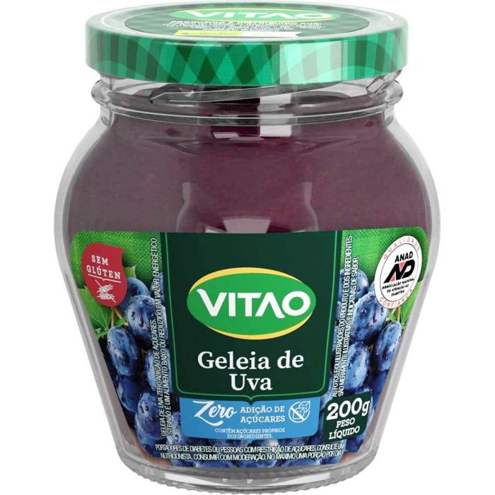 Geleia Zero Adição de Açúcar Uva Vitao 200g